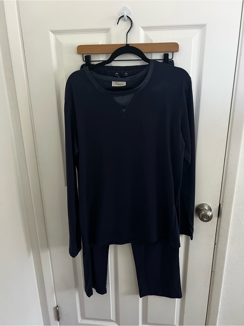 Temperley‎ London Navy Blue Long Sleeve Pajama Set